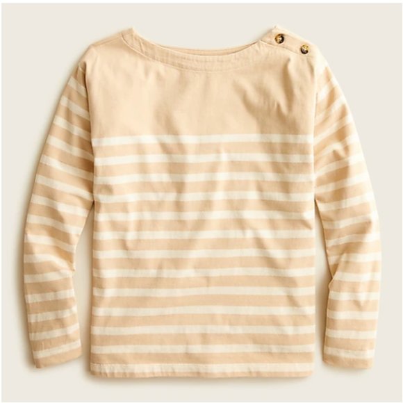 NWT J. Crew Mariner cloth boatneck T-shirt L - Picture 1 of 1